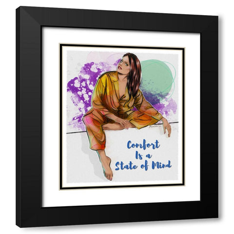 55 Artwork 5 Black Modern Wood Framed Art Print with Double Matting by TMBorenstein