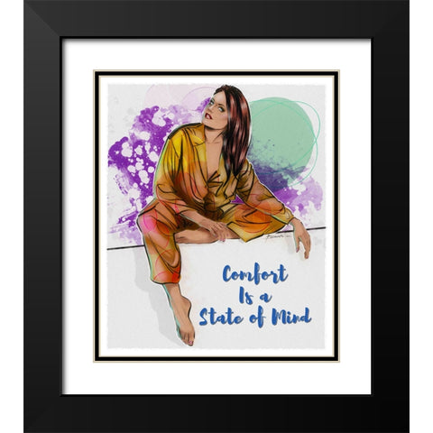 55 Artwork 5 Black Modern Wood Framed Art Print with Double Matting by TMBorenstein