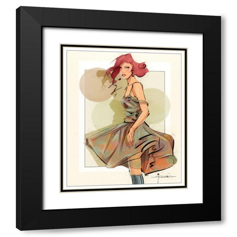 56 Very Fly Black Modern Wood Framed Art Print with Double Matting by TMBorenstein