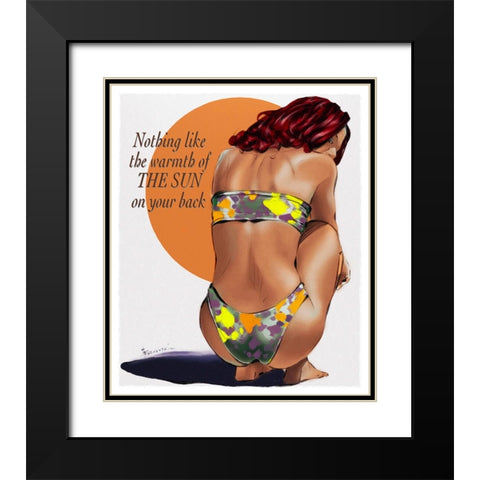 57 Warmth Of The Sun Black Modern Wood Framed Art Print with Double Matting by TMBorenstein