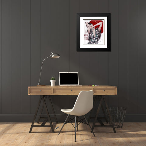 Life Can Be A Dream Black Modern Wood Framed Art Print with Double Matting by TMBorenstein