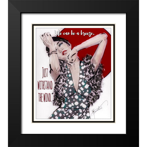 Life Can Be A Dream Black Modern Wood Framed Art Print with Double Matting by TMBorenstein