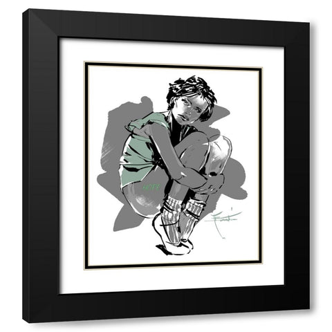 Hope Black Modern Wood Framed Art Print with Double Matting by TMBorenstein