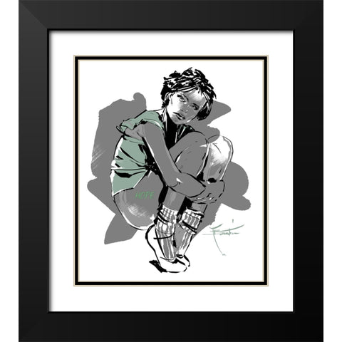 Hope Black Modern Wood Framed Art Print with Double Matting by TMBorenstein