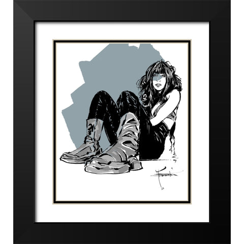 Rest Black Modern Wood Framed Art Print with Double Matting by TMBorenstein