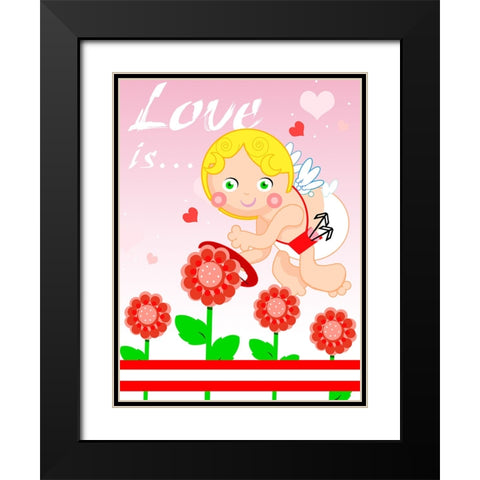Love Is Black Modern Wood Framed Art Print with Double Matting by Wade, Valarie