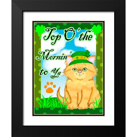 Top o The Mornin Black Modern Wood Framed Art Print with Double Matting by Wade, Valarie