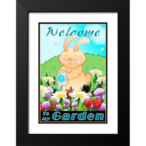 Watering Can Black Modern Wood Framed Art Print with Double Matting by Wade, Valarie