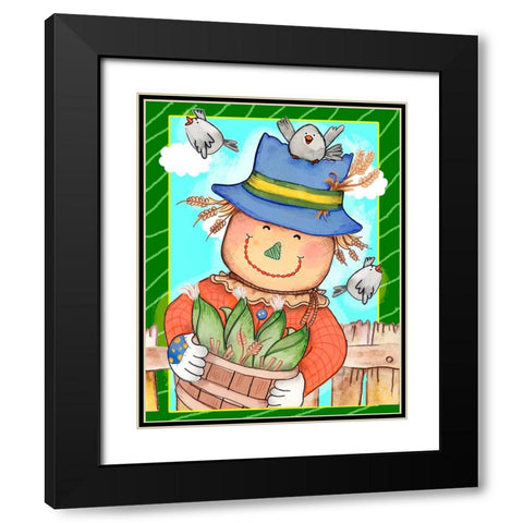 The Happy Harvest Black Modern Wood Framed Art Print with Double Matting by Wade, Valarie