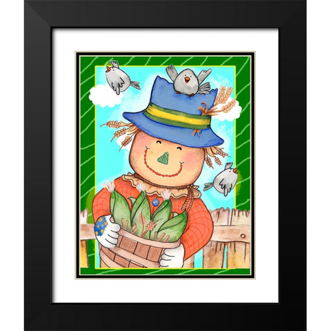 The Happy Harvest Black Modern Wood Framed Art Print with Double Matting by Wade, Valarie