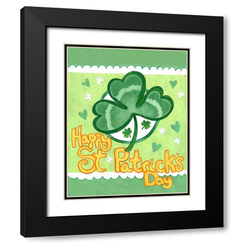 Shamrock Black Modern Wood Framed Art Print with Double Matting by Wade, Valarie