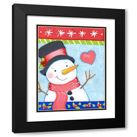 I Love Winter Black Modern Wood Framed Art Print with Double Matting by Wade, Valarie