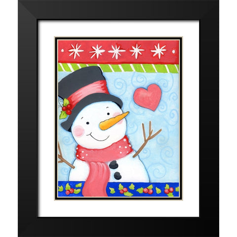 I Love Winter Black Modern Wood Framed Art Print with Double Matting by Wade, Valarie