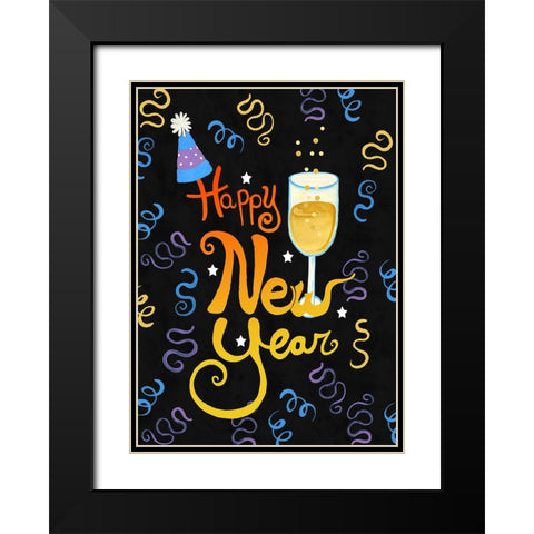 Champagne Party Black Modern Wood Framed Art Print with Double Matting by Wade, Valarie