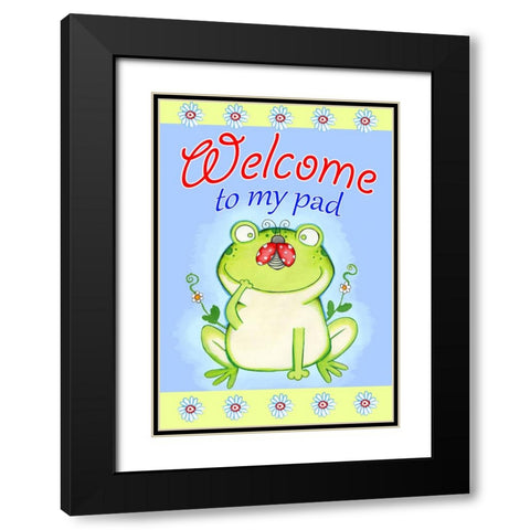 Welcome To My Pad Black Modern Wood Framed Art Print with Double Matting by Wade, Valarie