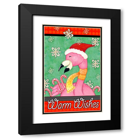 Warm Wishes Black Modern Wood Framed Art Print with Double Matting by Wade, Valarie