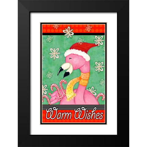 Warm Wishes Black Modern Wood Framed Art Print with Double Matting by Wade, Valarie