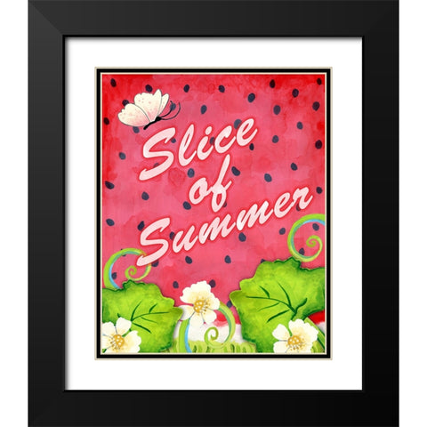 Slice of Summer Black Modern Wood Framed Art Print with Double Matting by Wade, Valarie