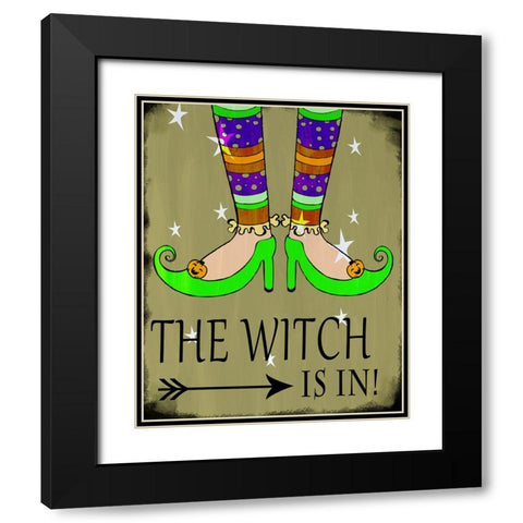 The Witch Is In Black Modern Wood Framed Art Print with Double Matting by Wade, Valarie