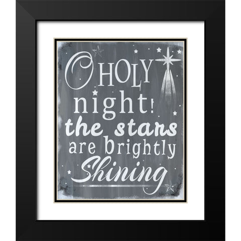 O Holy Night Black Modern Wood Framed Art Print with Double Matting by Wade, Valarie