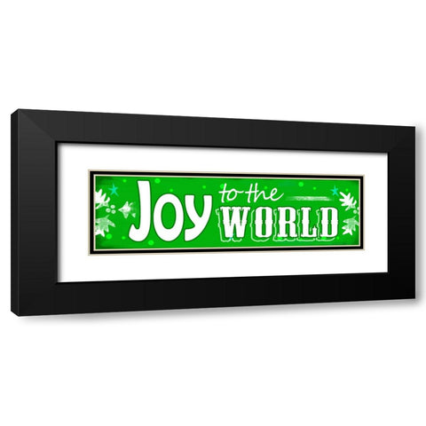 Joy to the world Black Modern Wood Framed Art Print with Double Matting by Wade, Valarie