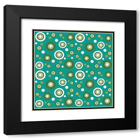 Dots 4 Black Modern Wood Framed Art Print with Double Matting by Wade, Valarie