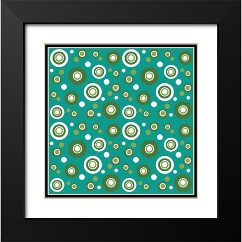 Dots 4 Black Modern Wood Framed Art Print with Double Matting by Wade, Valarie