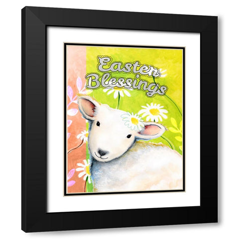 Easter Blessings Black Modern Wood Framed Art Print with Double Matting by Wade, Valarie