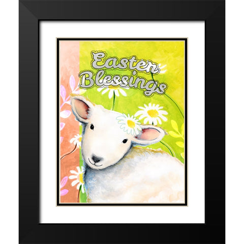 Easter Blessings Black Modern Wood Framed Art Print with Double Matting by Wade, Valarie