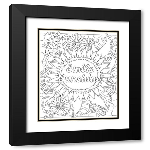 Smile Sunshine Black Modern Wood Framed Art Print with Double Matting by Wade, Valarie