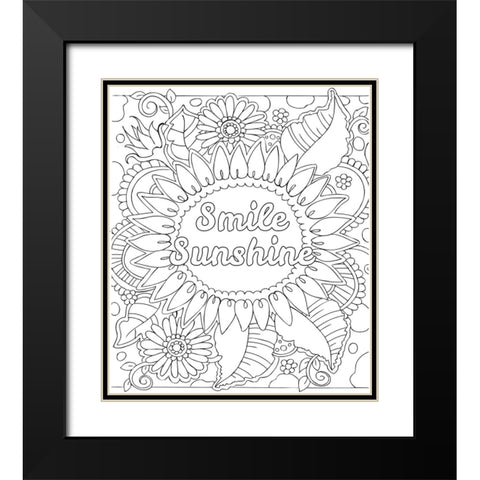 Smile Sunshine Black Modern Wood Framed Art Print with Double Matting by Wade, Valarie