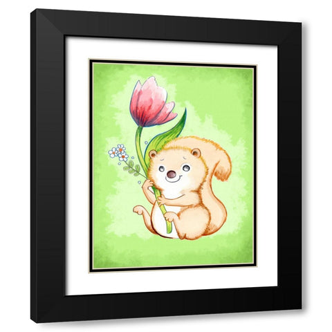 The Gift Black Modern Wood Framed Art Print with Double Matting by Wade, Valarie