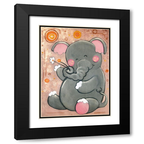 Flowers for Ellie Black Modern Wood Framed Art Print with Double Matting by Wade, Valarie