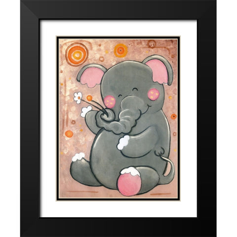 Flowers for Ellie Black Modern Wood Framed Art Print with Double Matting by Wade, Valarie