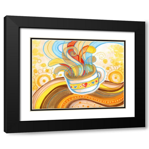 Rainbow Steam Black Modern Wood Framed Art Print with Double Matting by Wade, Valarie
