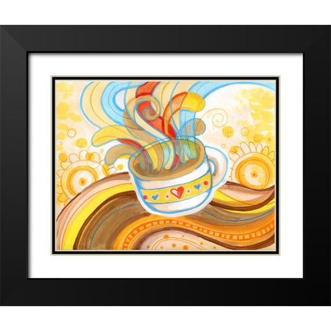 Rainbow Steam Black Modern Wood Framed Art Print with Double Matting by Wade, Valarie