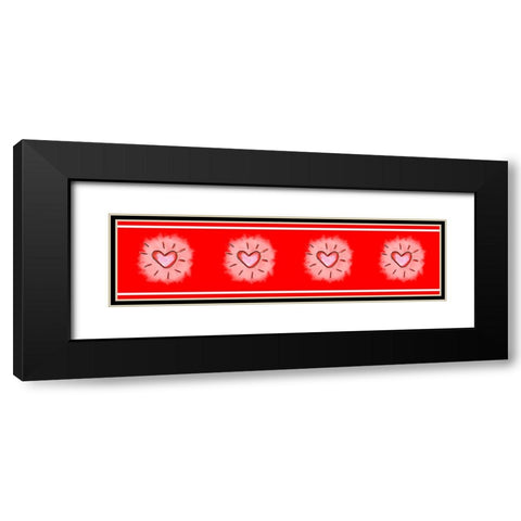 Heart Shine Black Modern Wood Framed Art Print with Double Matting by Wade, Valarie
