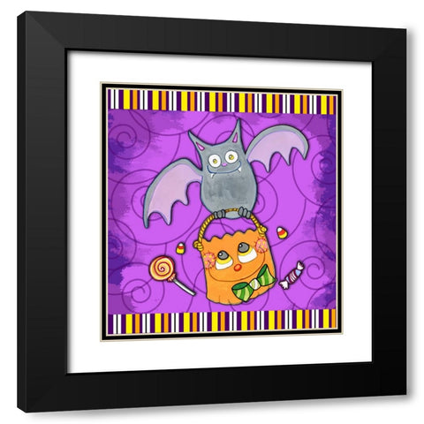 Candy Time Black Modern Wood Framed Art Print with Double Matting by Wade, Valarie