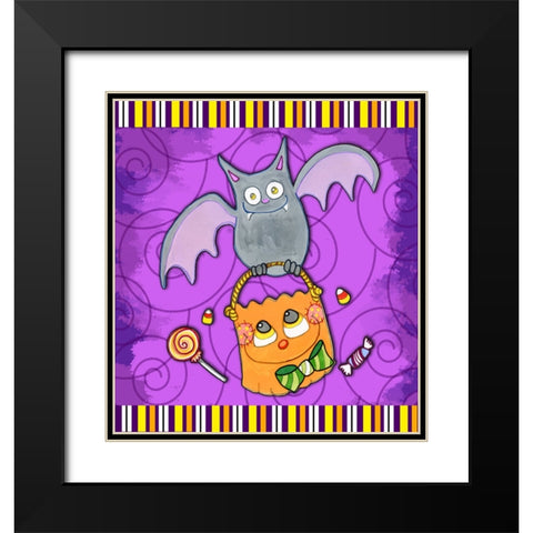 Candy Time Black Modern Wood Framed Art Print with Double Matting by Wade, Valarie