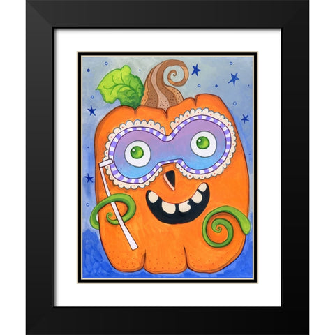 Get Your Mask Black Modern Wood Framed Art Print with Double Matting by Wade, Valarie