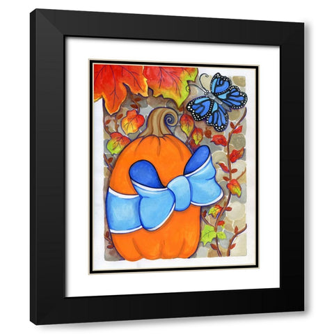 Blue Ribbon Black Modern Wood Framed Art Print with Double Matting by Wade, Valarie