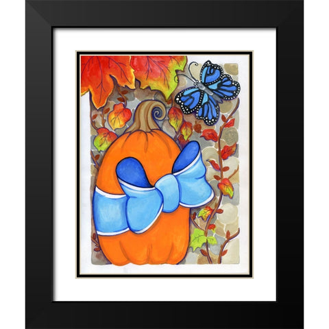 Blue Ribbon Black Modern Wood Framed Art Print with Double Matting by Wade, Valarie