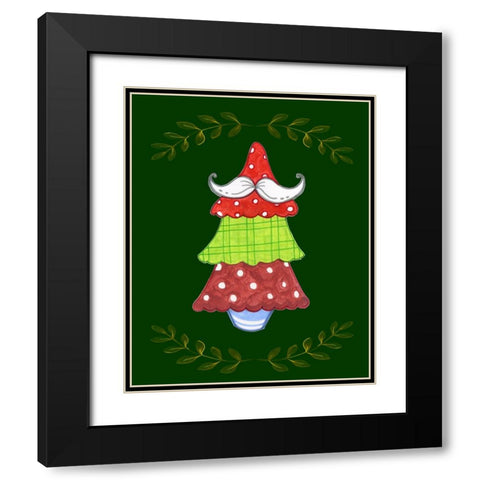 Oh Moustache Tree Black Modern Wood Framed Art Print with Double Matting by Wade, Valarie