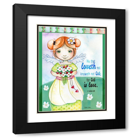 He That Loveth Not Black Modern Wood Framed Art Print with Double Matting by Wade, Valarie