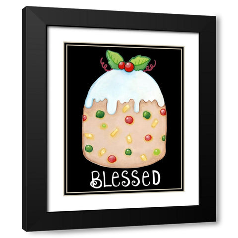 Fruitcake Black Modern Wood Framed Art Print with Double Matting by Wade, Valarie