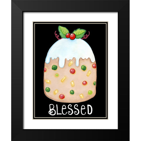 Fruitcake Black Modern Wood Framed Art Print with Double Matting by Wade, Valarie