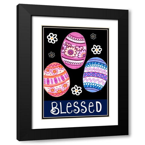 Blessed Easter Black Modern Wood Framed Art Print with Double Matting by Wade, Valarie