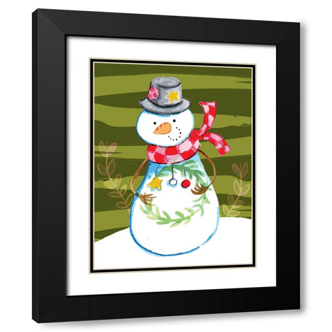 Tiny Wreath Black Modern Wood Framed Art Print with Double Matting by Wade, Valarie