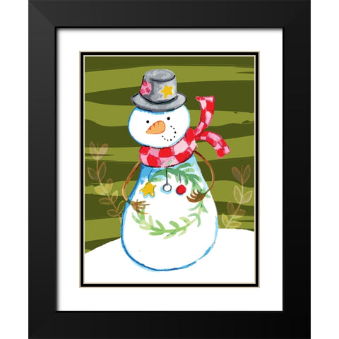 Tiny Wreath Black Modern Wood Framed Art Print with Double Matting by Wade, Valarie