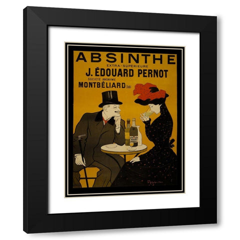 Absinthe-Pernot Black Modern Wood Framed Art Print with Double Matting by Vintage Apple Collection
